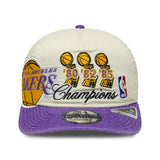 New Era 9Fifty LA Lakers Champions Cream Purple
