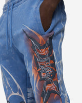 Smoke Rise Dystopian Tribal Print Stack Pant
