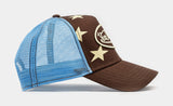 Von Dutch Trucker Cap Brown Blue Stars