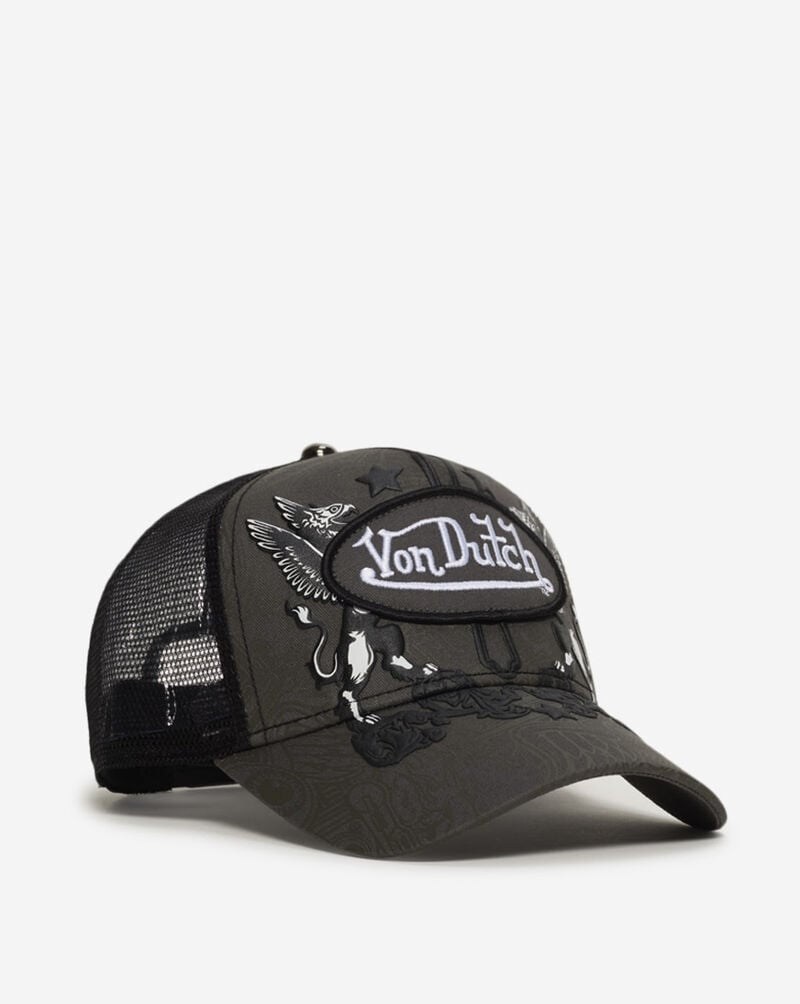 Von Dutch Trucker Cap Flying Eye Olive Black