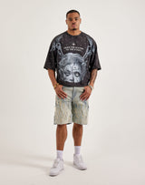 From The Heaven To The Street Tee Washed Black