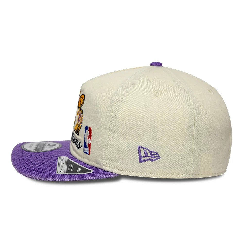New Era 9Fifty LA Lakers Champions Cream Purple