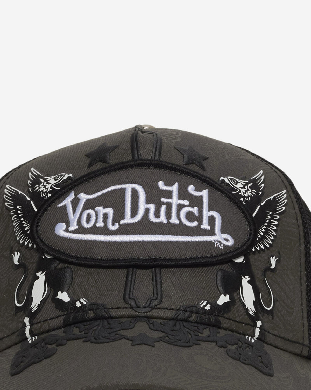 Von Dutch Trucker Cap Flying Eye Olive Black