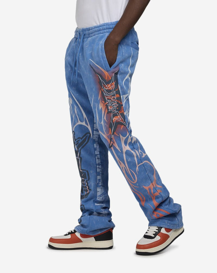 Smoke Rise Dystopian Tribal Print Stack Pant