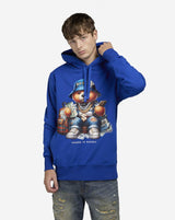 Streetz Iz Watchin Hustle Bear Hoodie Blue