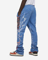 Smoke Rise Dystopian Tribal Print Stack Pant