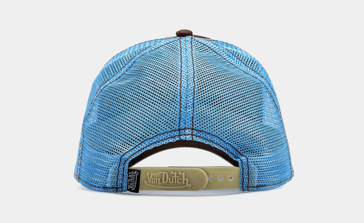 Von Dutch Trucker Cap Brown Blue Stars