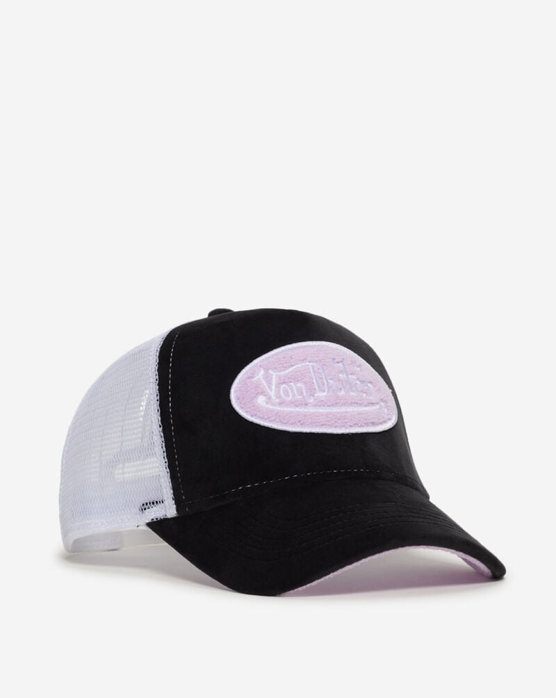 Von Dutch Trucker Cap Black Pink Chenille