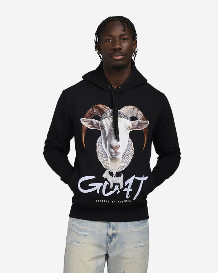 Streetz Iz Watchin GOAT Hoodie Black