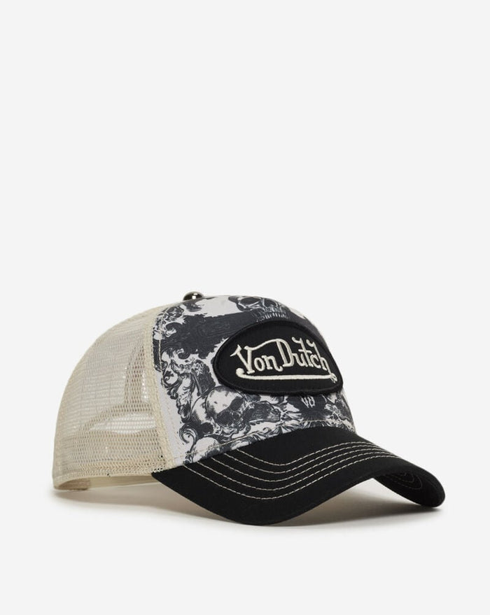 Von Dutch Trucker Cap Black White Baroque