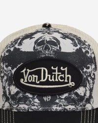 Von Dutch Trucker Cap Black White Baroque