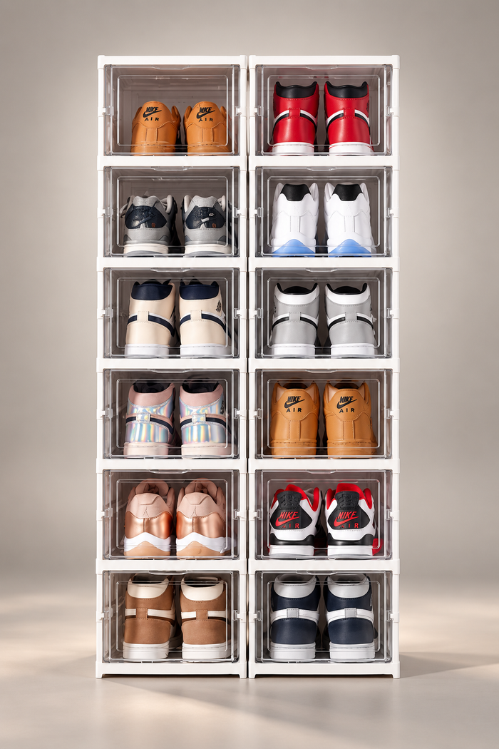 Rack Organizador de Sneakers Apilable x6 — Transparente