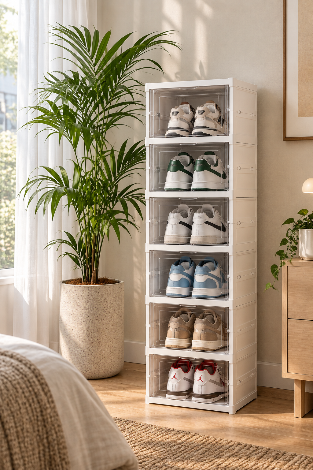 Rack Organizador de Sneakers Apilable x6 — Transparente