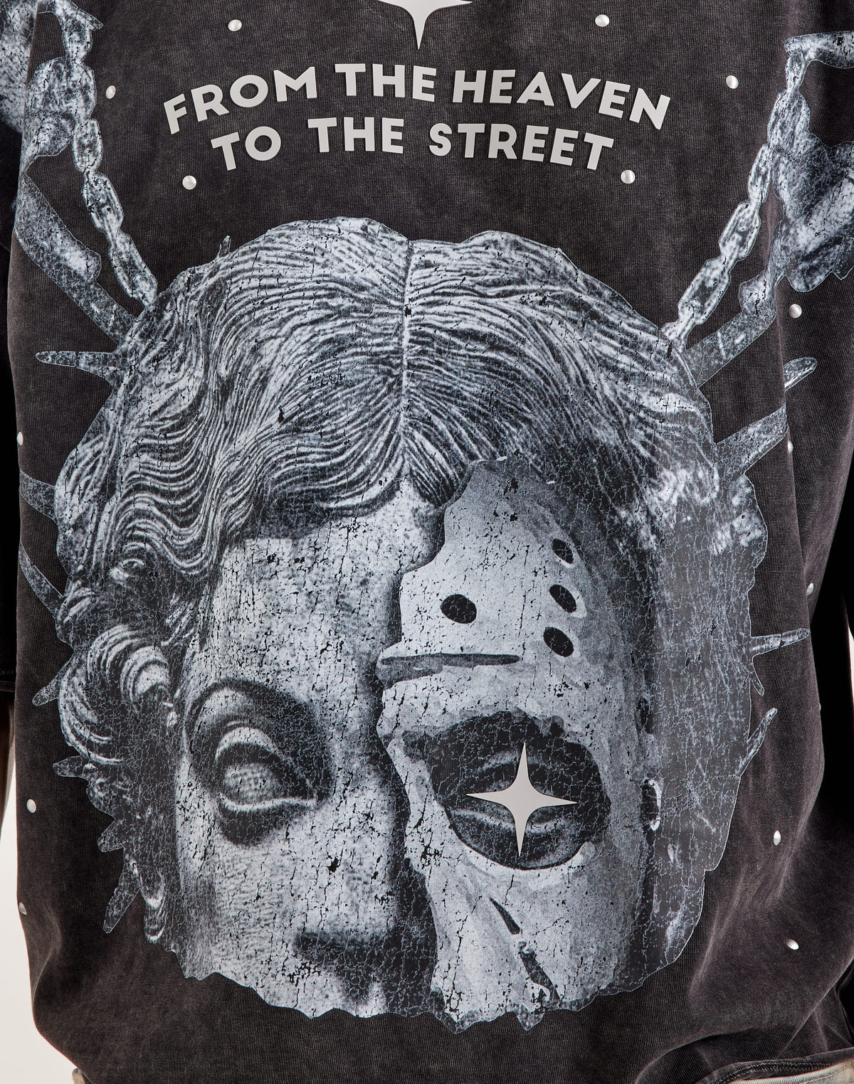 From The Heaven To The Street Tee Washed Black