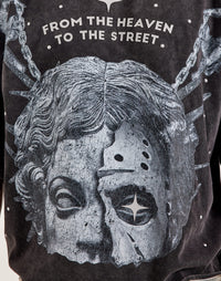 From The Heaven To The Street Tee Washed Black