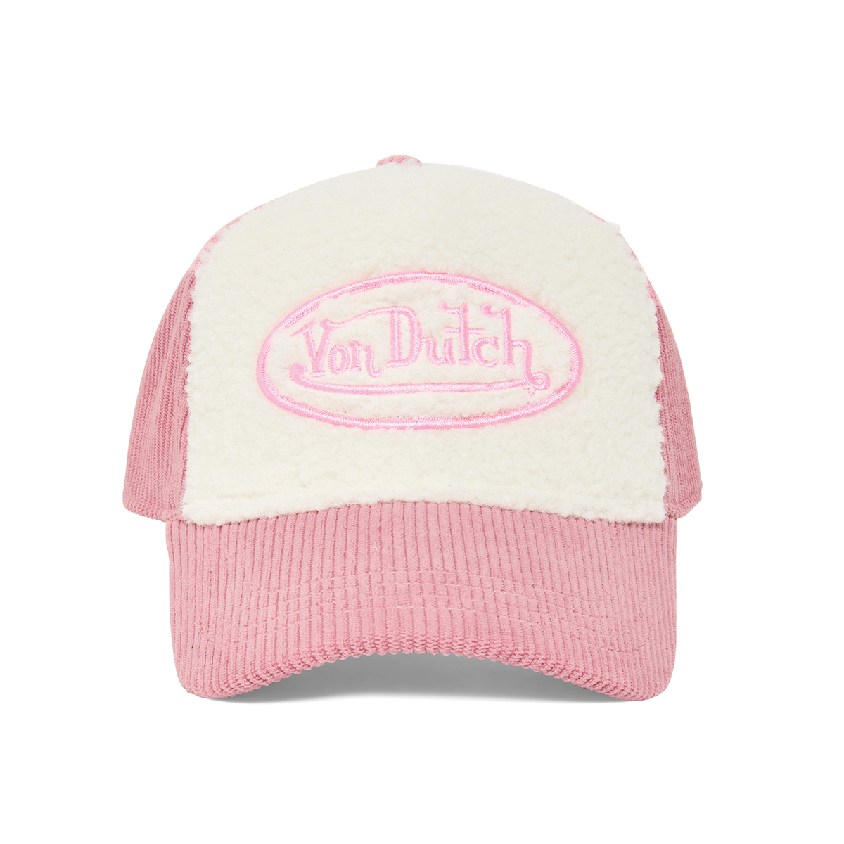 Von Dutch Trucker Cap Pink Sherpa White