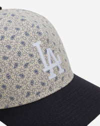 New Era 9Forty LA Dodgers Paisley Cream Navy