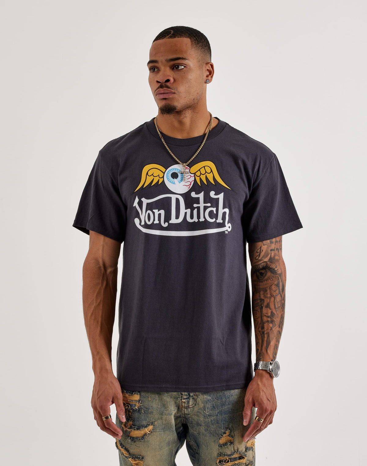 Von Dutch Flying Eye Tee Charcoal