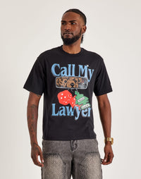 Market Studios Call My Lawyer Tee Black