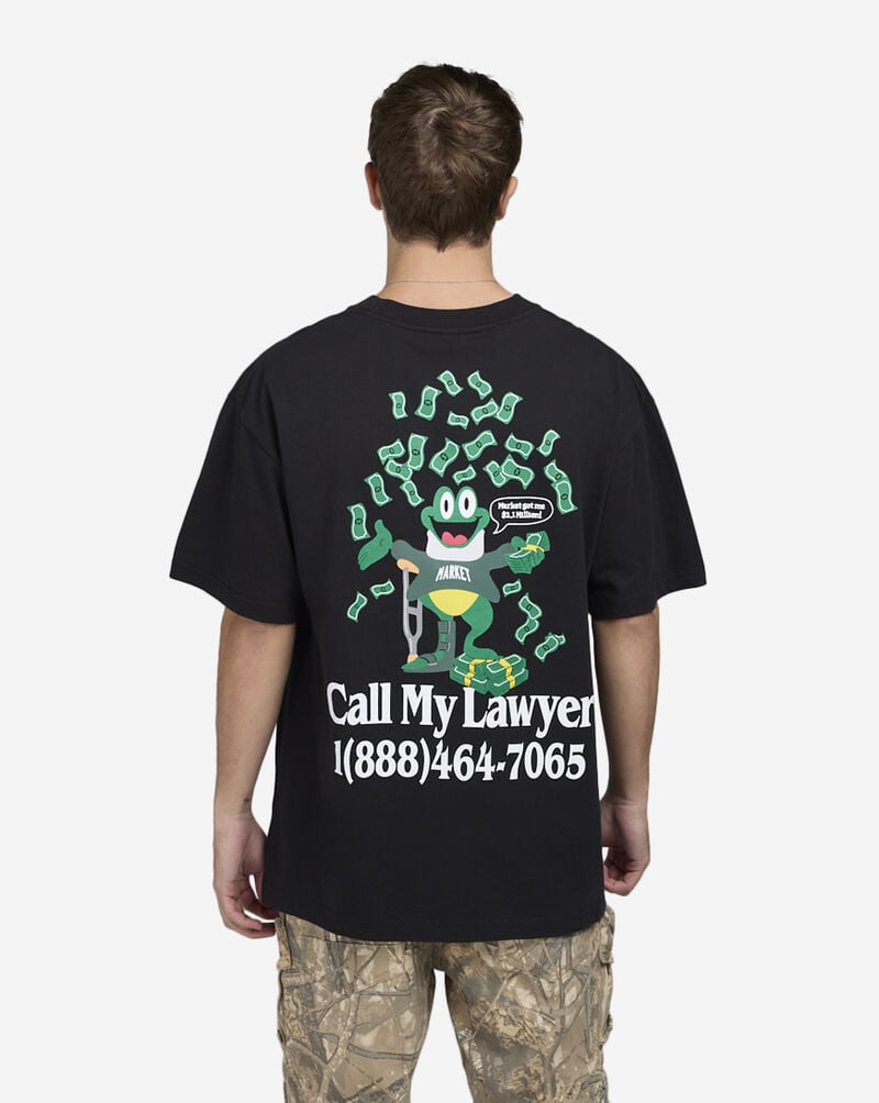 Market Studios Call My Lawyer Frog Tee Black