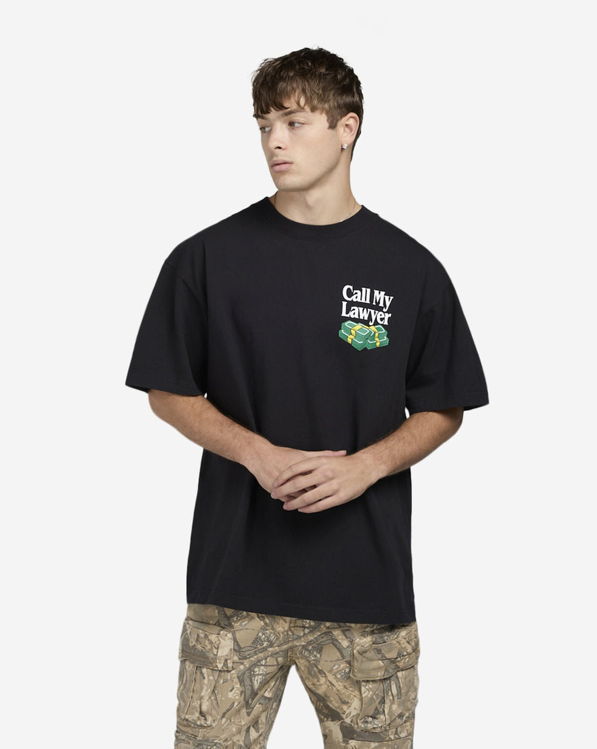 Market Studios Call My Lawyer Frog Tee Black